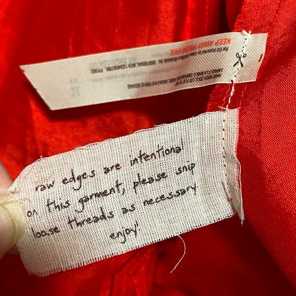 New Free People FP ONE Party Maxi Skirt Taffeta Embellished Waist Band 2 Red - Picture 16 of 16